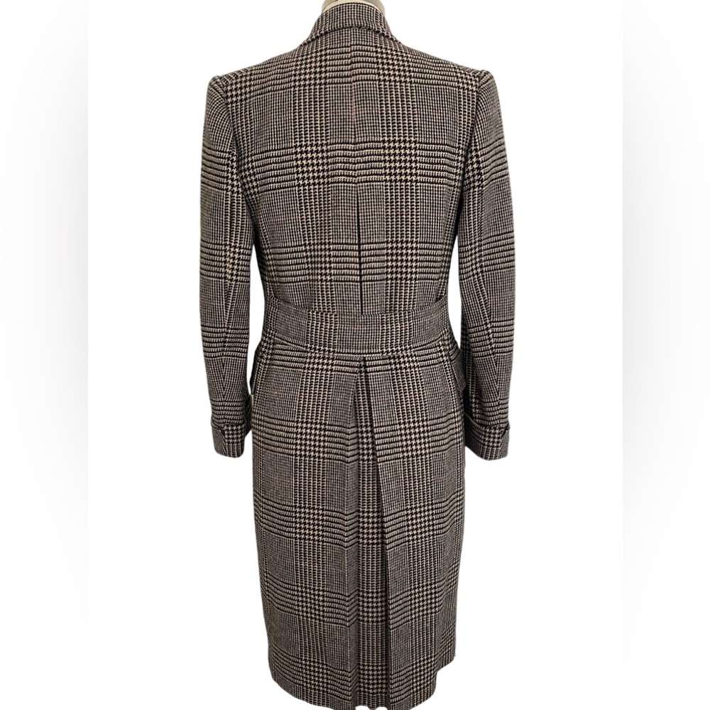 Ralph Lauren Purple Label Houndstooth Long Coat, Size 4 (S) - Picture 2 of 4